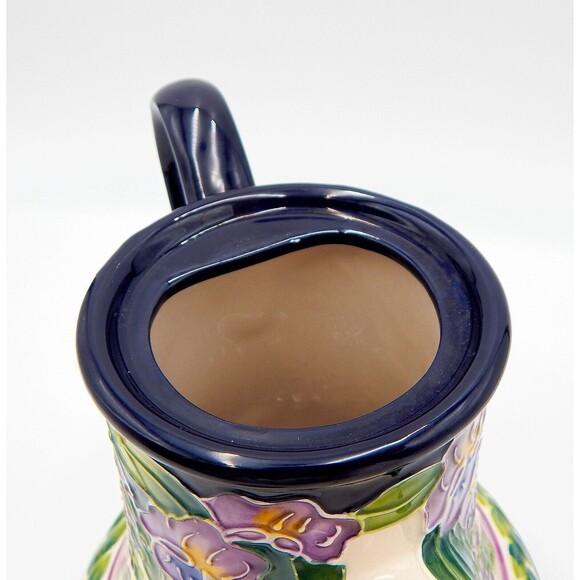 Blue Sky Wisteria Teapot Floral Blue Bird Kitchen Home Coffee White Green Purple - Picture 7 of 8